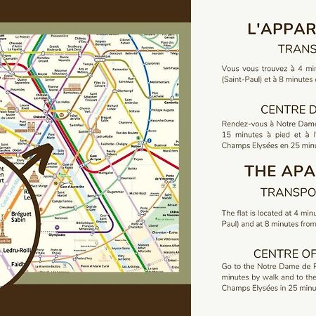 Typical Parisian Duplex#4Pers#Le Marais Apartment Luaran gambar