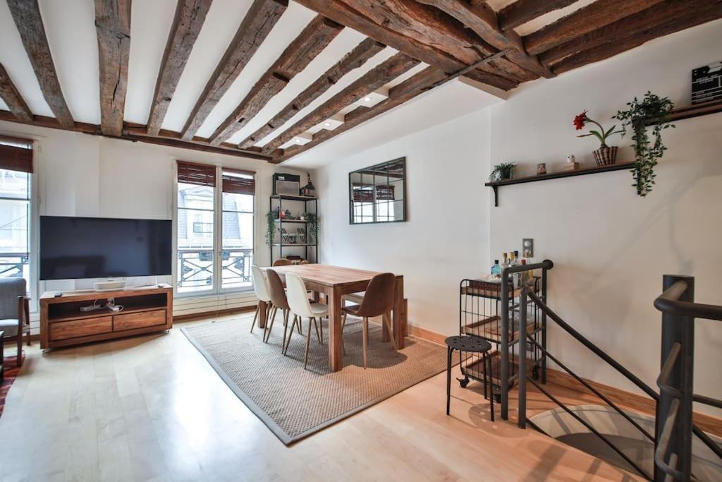 Typical Parisian Duplex#4Pers#Le Marais Apartment Luaran gambar