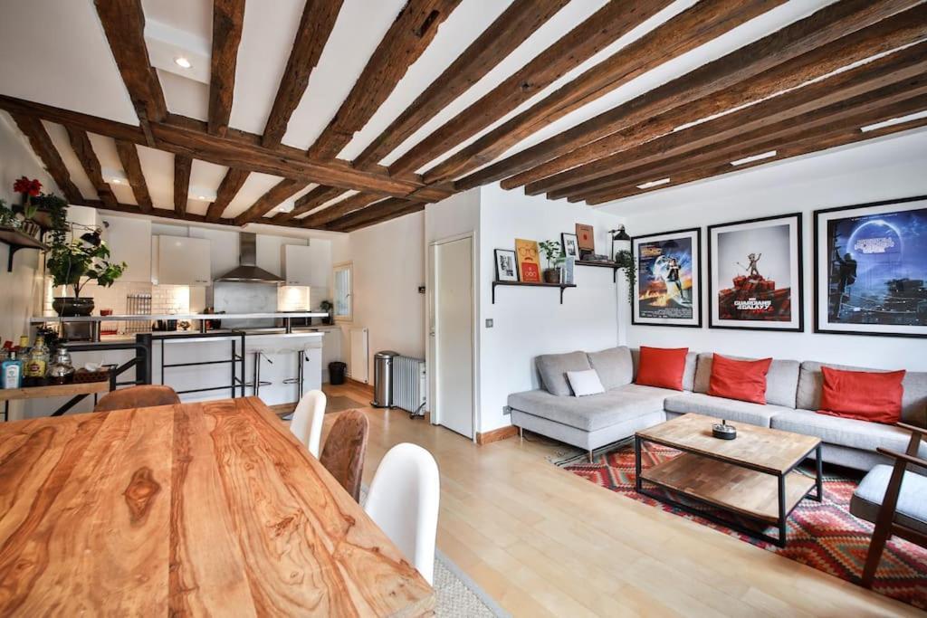 Typical Parisian Duplex#4Pers#Le Marais Apartment Luaran gambar
