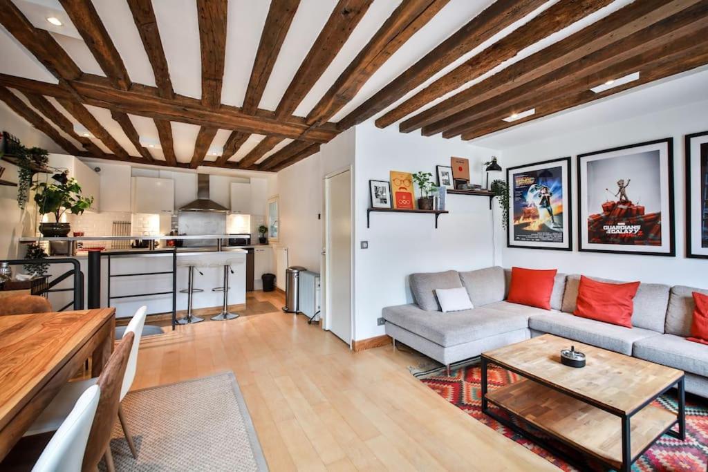 Typical Parisian Duplex#4Pers#Le Marais Apartment Luaran gambar