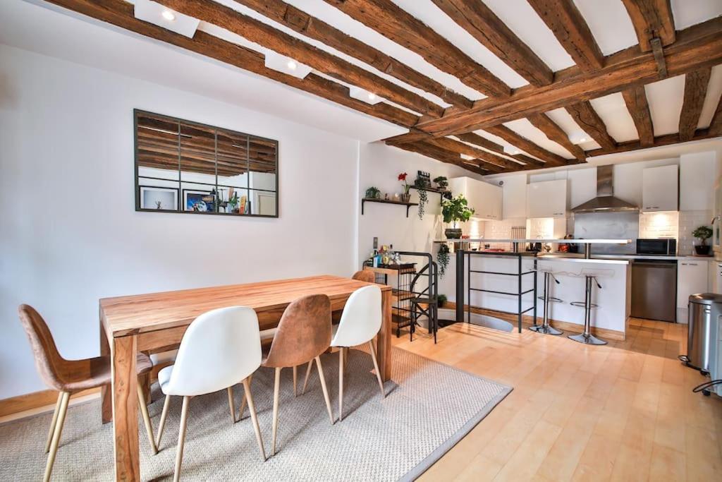 Typical Parisian Duplex#4Pers#Le Marais Apartment Luaran gambar